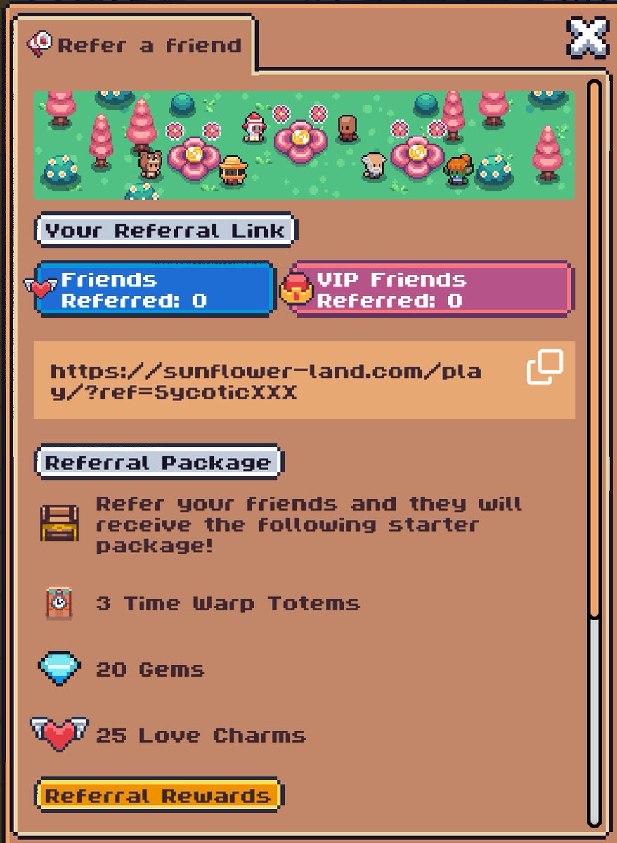 Join Sycotic 💢 Society for an epic adventure in Web3 awesomeness.  Our official referral code. 💪😎
sunflower-land.com/play/?ref=Syco…