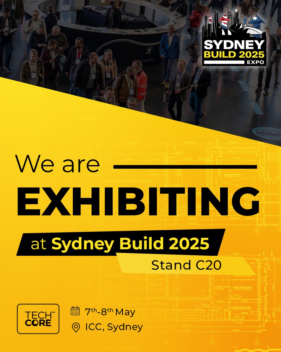 TechCoreAus's tweet image. We're excited to exhibit at Sydney Build 2025 — Australia's largest construction, architecture & design show! Join Technology Core on 7 and 8 May at ICC Sydney, Stand C20, as we showcase the power of interactive technology in modern design & construction spaces.
#TechnologyCore