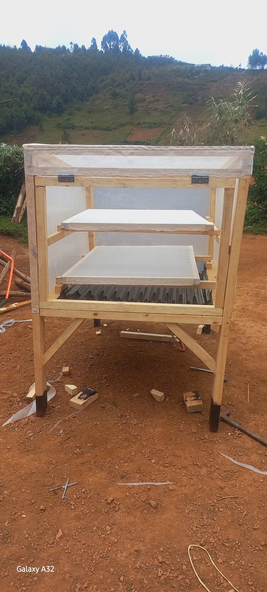 AgromushU's tweet photo. Our team in  Rubanda district installing mushroom Solar drier to mushroom farmers as one way of over coming mushroom post harvest loses and improving on Dried mushroom quality 👌. 
https://t.co/6yAAvtPeff https://t.co/Z9cuIwMrpy