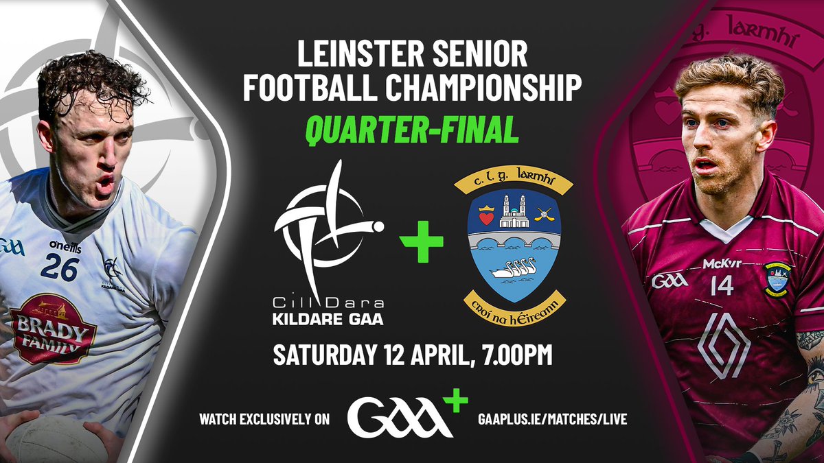 KildareGAA's tweet photo. Its Championship Weekend for our Senior Footballers!

We are delighted to host Westmeath in Cedral St. Conleth's Park on Saturday evening, under lights at 7pm.

Let's get a big crowd behind the players on Saturday evening.

Advance ticket sales: https://t.co/V12tPJRTC8

@westmeath_gaa  @bradyfamilyham 
#kildare #GAA #upthelilywhites #CillDaraAbu @gaaleinster