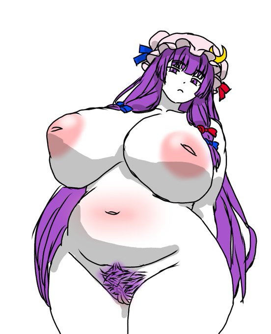 肥満巨乳陥没乳首陰毛未処理パチュリーのらくがき