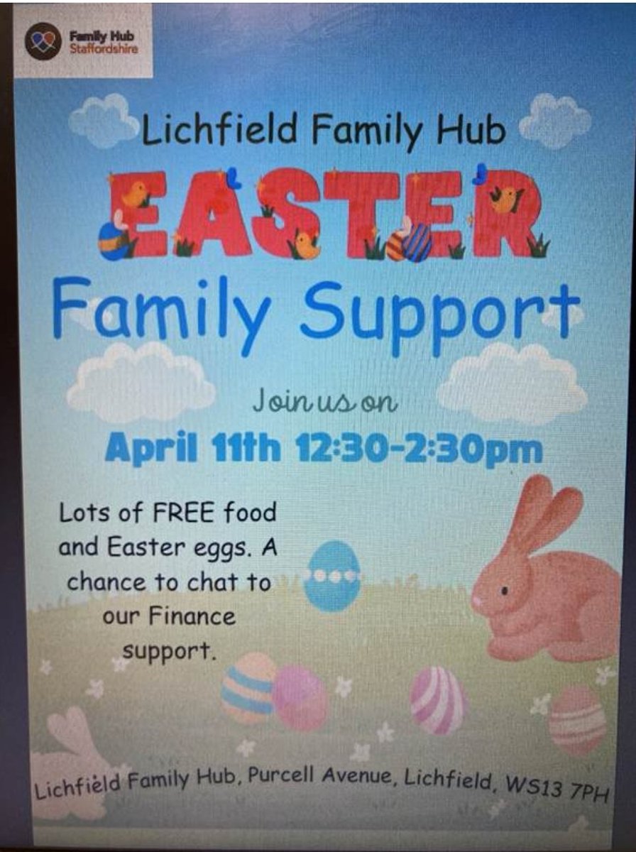 This is an event supported by Lichfield District Council &amp; aimed at families who need support at another expensive holiday period.