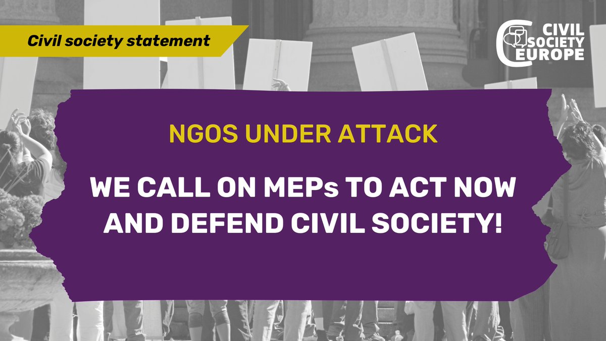 📢 As unprecedented attacks on civil society undermine democracy and climate action in the EU, join us and 570+ organisations in urging MEPs to stand up for NGOs in the EU Parliament. Citizens’ voices must be heard!

📄Our statement: caneurope.org/content/upload…

#StopAttackingNGOs