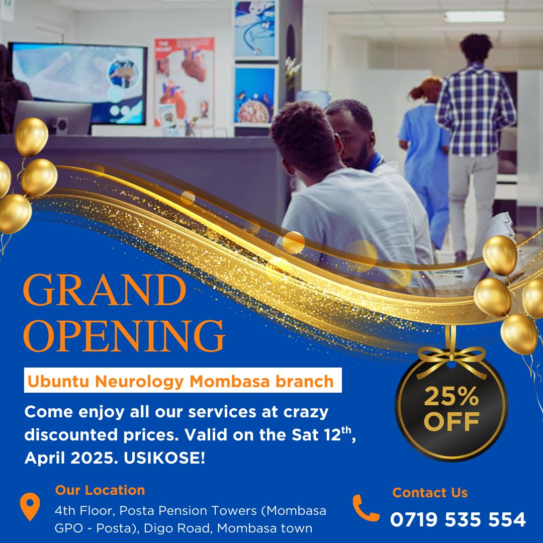 NEW BRANCH ALERT.
GRAND OPENING: SAT 12, APRIL 2025.
Come through, tag a friend, and let’s celebrate expert neurological care that is now closer to you
#ComingSoon