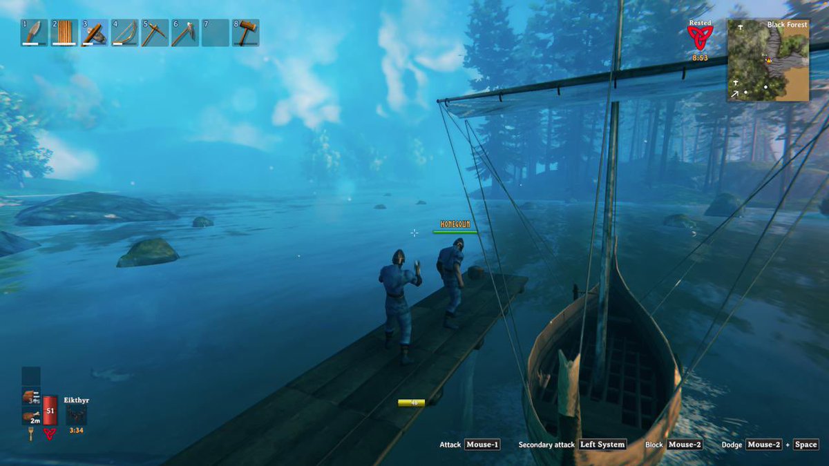 Doing a Valheim run with Sam Venditti we just made a beautiful dock :)