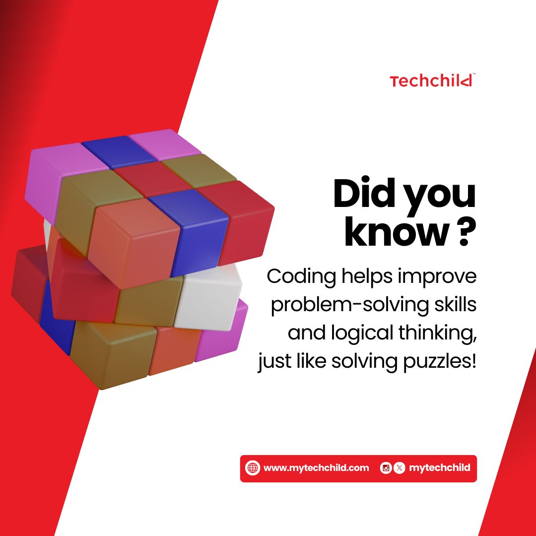 mytechchild's tweet image. Learning to code improves problem solving skills, creativity, and logical thinking particularly for Kids.
Give your kids a headstart in tech with our FREE coding class! 🎉
They’ll learn to build games, animations, and apps in a fun and interactive way.
#KidsWhoCode #FreeCoding