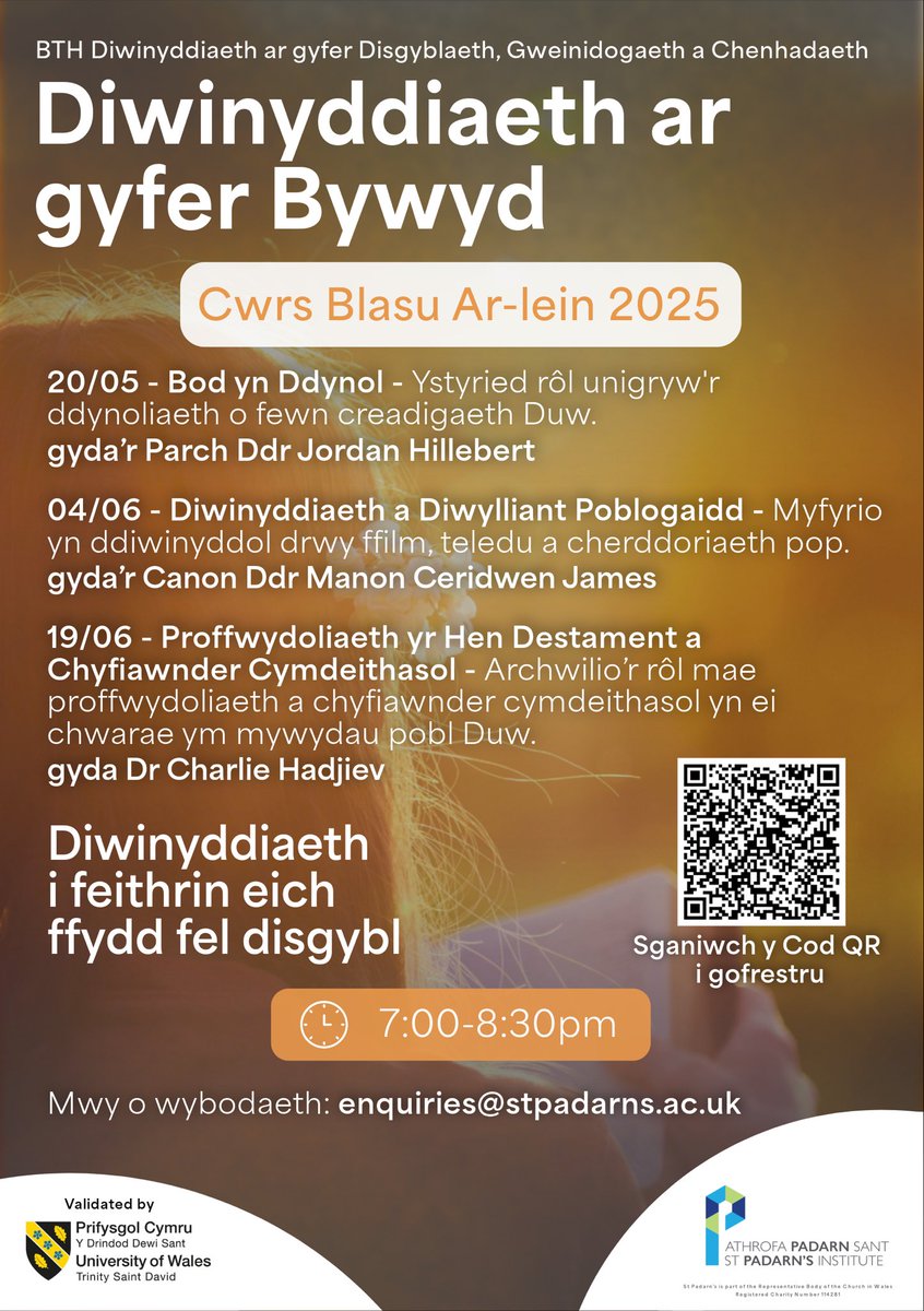 Calling Wales - Galw ar Gymru (@callingwales) on Twitter photo Join Theology for Life taster sessions… Deepen your faith, think about your vocation, enrich your spiritual journey. Grow in knowledge and faith. Contact <a href="/PadarnSant/">St Padarn's</a> for more information. Join Theology for Life taster sessions… Deepen your faith, think about your vocation, enrich your spiritual journey. Grow in knowledge and faith. Contact <a href="/PadarnSant/">St Padarn's</a> for more information.