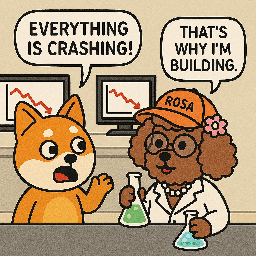 While the market panics, builders stay calm and brew ideas. 🥼📈

#ROSA $ROSA