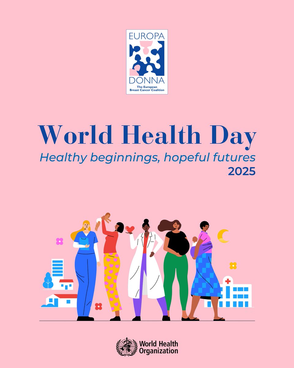 Europa Donna (@europadonnaeur) on Twitter photo 🌍 This #WorldHealthDay, as we focus on maternal and newborn health, let’s not forget the mothers navigating pregnancy, breastfeeding, and parenting while fighting breast cancer.
Every woman deserves a healthy beginning and a hopeful future. 💖
<a href="/WHO/">World Health Organization (WHO)</a> 🌍 This #WorldHealthDay, as we focus on maternal and newborn health, let’s not forget the mothers navigating pregnancy, breastfeeding, and parenting while fighting breast cancer.
Every woman deserves a healthy beginning and a hopeful future. 💖
<a href="/WHO/">World Health Organization (WHO)</a>