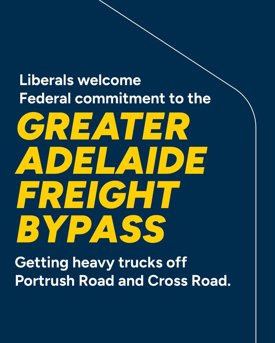 We welcome Peter Dutton’s commitment to funding the Greater Adelaide Freight Bypass, which would see many heavy trucks off Portrush Rd and Cross Rd.