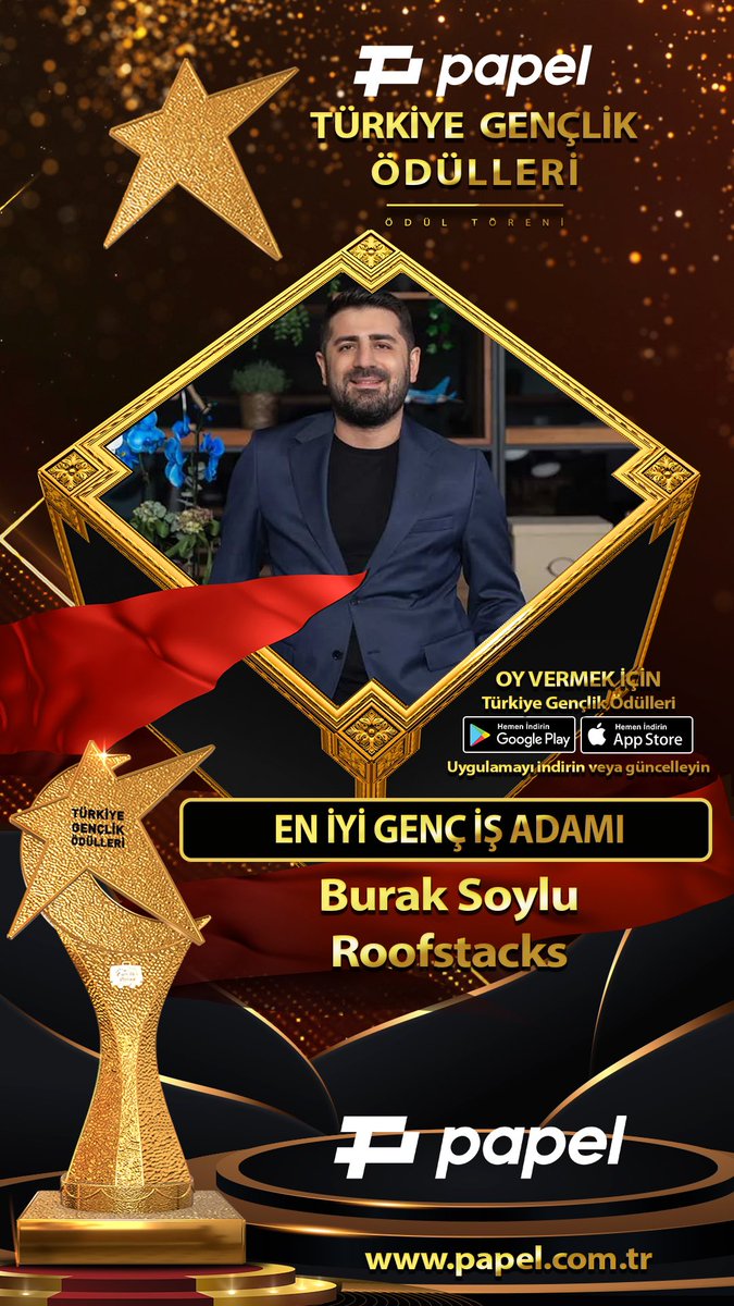Papel Türkiye Gençlik Ödülleri oylama süreci başladı. Türkiye Gençlik Ödülleri uygulamamızı indirip  tüm kategorilerde oy kullanabilirsiniz.

#PapelTürkiyeGençlikÖdülleri
#eniyigençişadamı