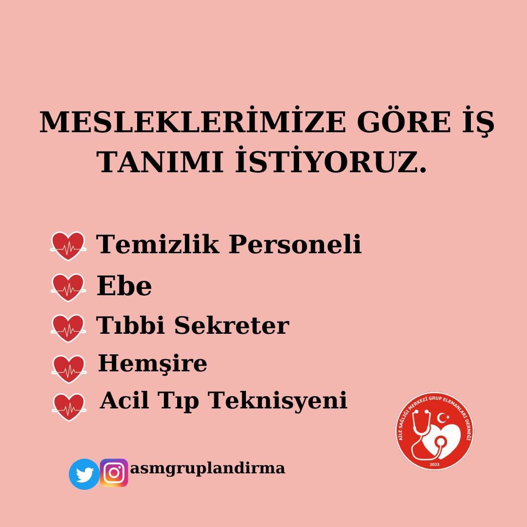 Aile Sağlığı Merkezi grup elemanlarının yükü ağır hakları ise çoğu zaman ihmal ediliyor sağlık sisteminin güçlü olması için çalışanların hakları korunmalı

#İşverenBakanlıktır