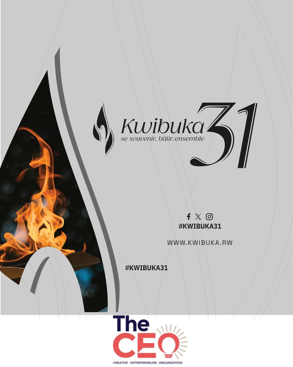 We stands in solidarity with all Rwandans during the 31st commemoration of the 1994 Genocide against the Tutsi.
Remember-Unity-Renew 
#Kwibuka31