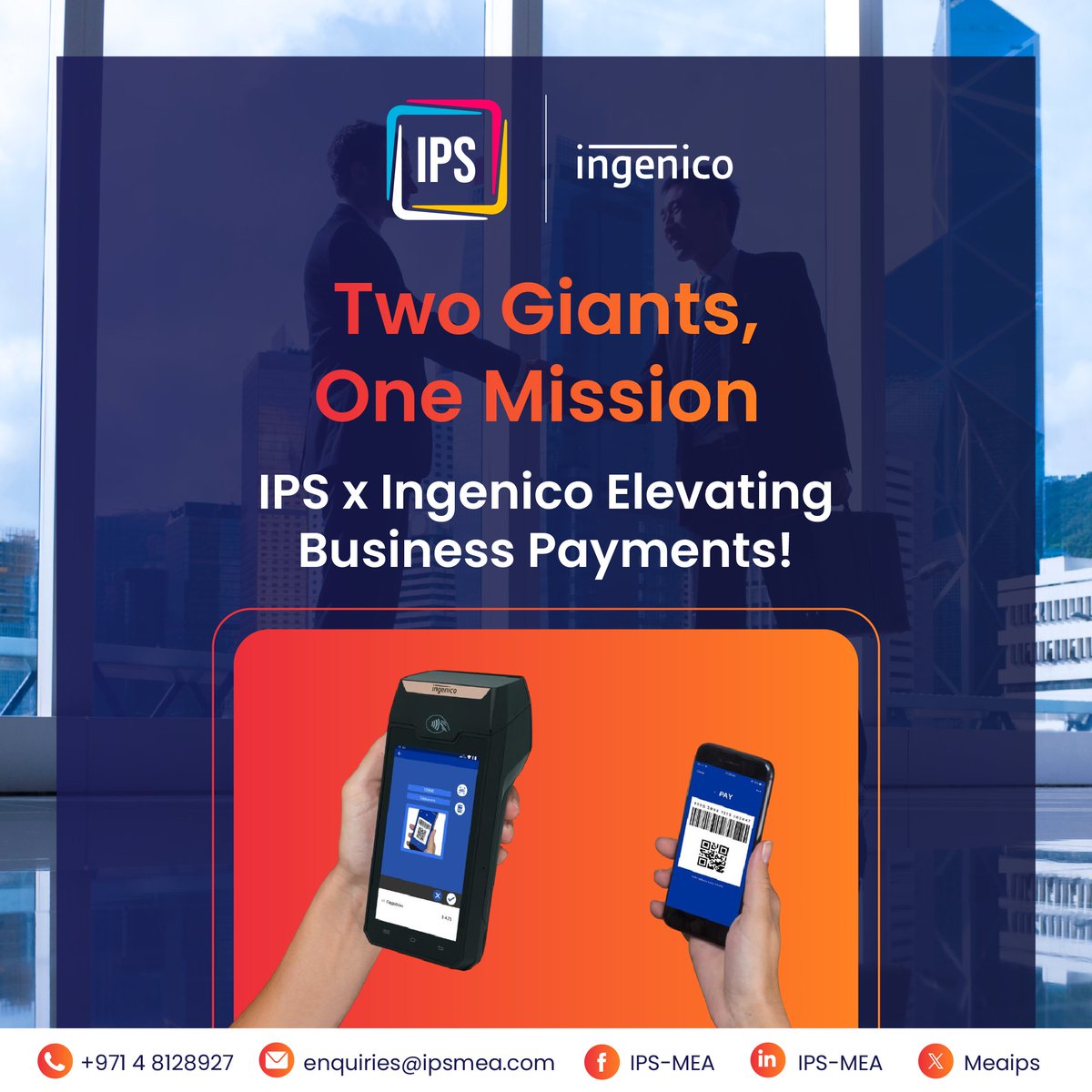 MeaIps's tweet image. Big News! IPS is now partnering with Ingenico, a global leader in secure Android POS systems and payment solutions. Get ready to elevate your business with seamless, secure, and future-ready transactions.

#IPSPartnersWithIngenico #FutureOfTransactions #SecurePayments