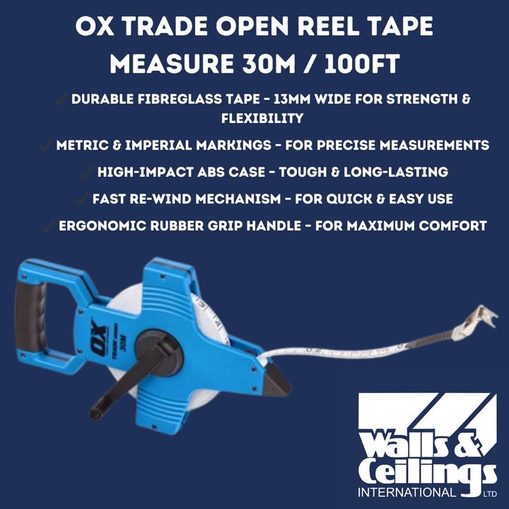 WAClimited's tweet image. OX 30M / 100FT Trade Open Reel Tape Measure

Built for durability and precision, this tape measure is designed for professionals who demand reliability! 💪

Shop now: ow.ly/uq4q50VoIkJ

#TapeMeasure #OXTools #OxPro #HandTools #MeasuringTools #PowerTools #Construction