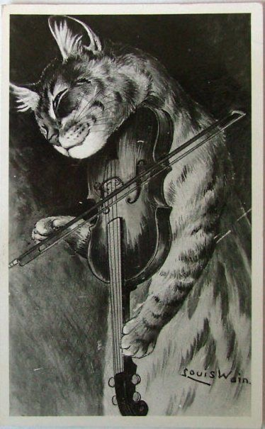 LouisWainBot's tweet photo. 'A Cat Violinist' https://t.co/dlgbn5KhZO
