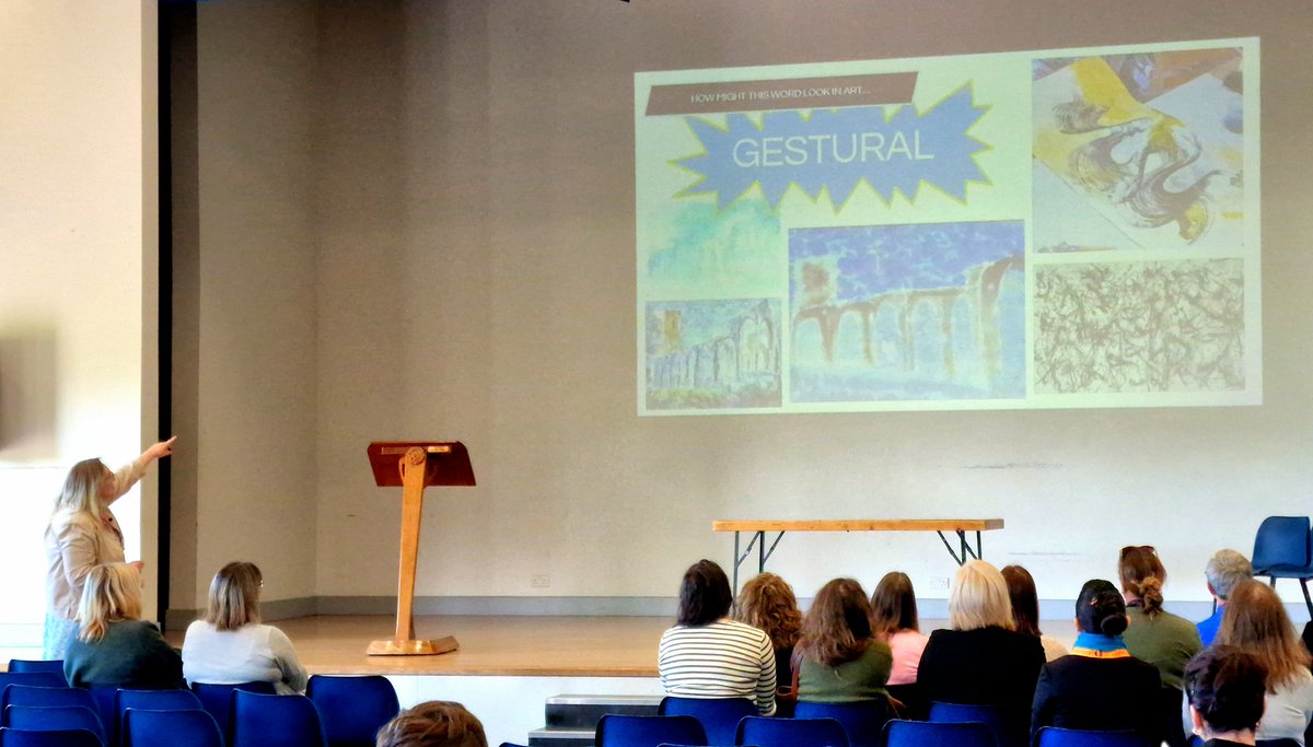 Our amazing Visual Arts team <a href="/tgschool/">TGSchool</a> presenting to the staff this morning on their work so far to embed explicit vocabulary instruction across art lessons, and how they will revisit, retrieve and reinforce the vocabulary as students progress through their 7 year journey.