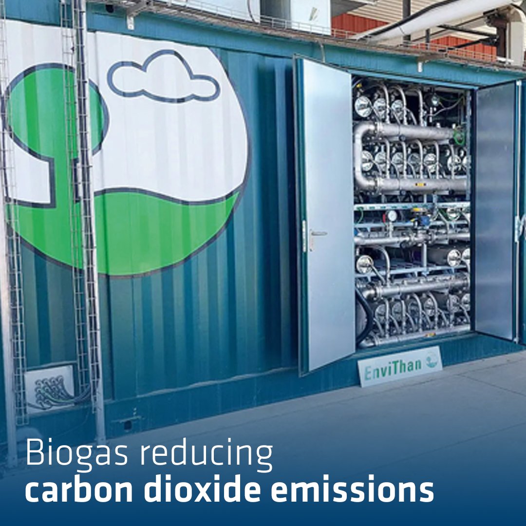 Biogas is produced during the fermentation of biomass such as animal manure, waste, energy crops and renewable raw materials.  After desulphurisation, the raw biogas can be used to generate electricity and heat. 

Want to find out more?
ow.ly/zRla50VtXfn
