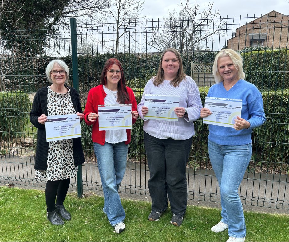 We are so pleased to welcome Mirelle, Natalie, Joanna, Linda and Iveta (not pictured) 
our new breast feeding peer supporters who will be providing support within Calderdale  🥰