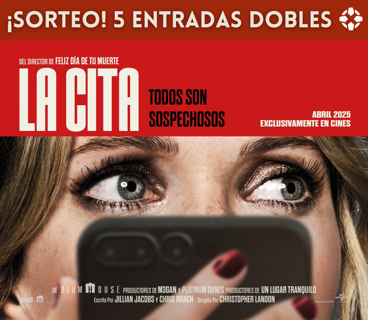 IGN_es's tweet image. 🎬 ¡SORTEAZO DE CINE! 

🎟️ ¡Consigue una de estas 5 entradas dobles para ir a ver #LaCita, un tenso thriller donde todos pueden ser sospechosos... o víctimas. ¡Desde el 11 de abril exclusivamente en cines! 

🔸RT
🔸Sigue a @IGN_es
🔸Responde al tweet mencionando a la persona con…
