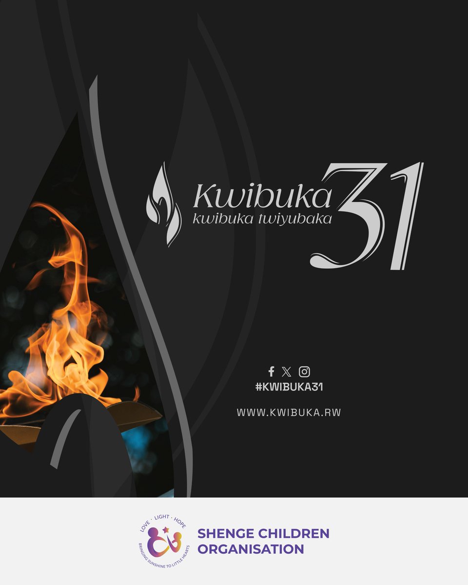 Today, marks the 31st commemoration of the 1994 Genocide against the Tutsi. We stand in solidarity with all Rwandans to honor the victims and unite to ensure Never again is a commitment we live by.

#Kwibuka31 #ShengeCommunity #Rwanda