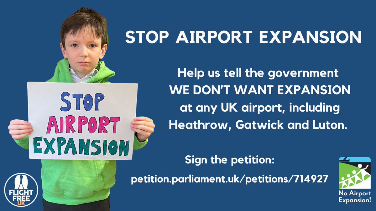 For our children, for the animals, for our health, for the earth, and for all of us, STOP EXPANDING AIRPORTS.

Please help us tell the government that airports are big enough! ✍️ petition.parliament.uk/petitions/7149…