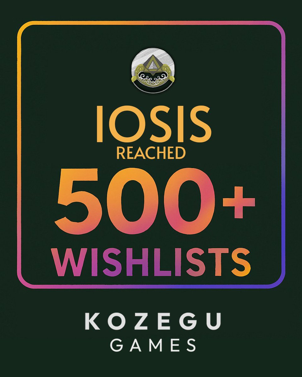 Well, well… That’s quite a step!
We’ve just passed 500+ wishlists on Steam! 🚀
Huge thanks to everyone who supports us in the journey of purification! 🙌
Wishlist iosis on Steam and help us get over 1000+ wishlist goal! 🎮

Wishlist IOSIS now on Steam 👉 
lnkd.in/dWYxs4tv