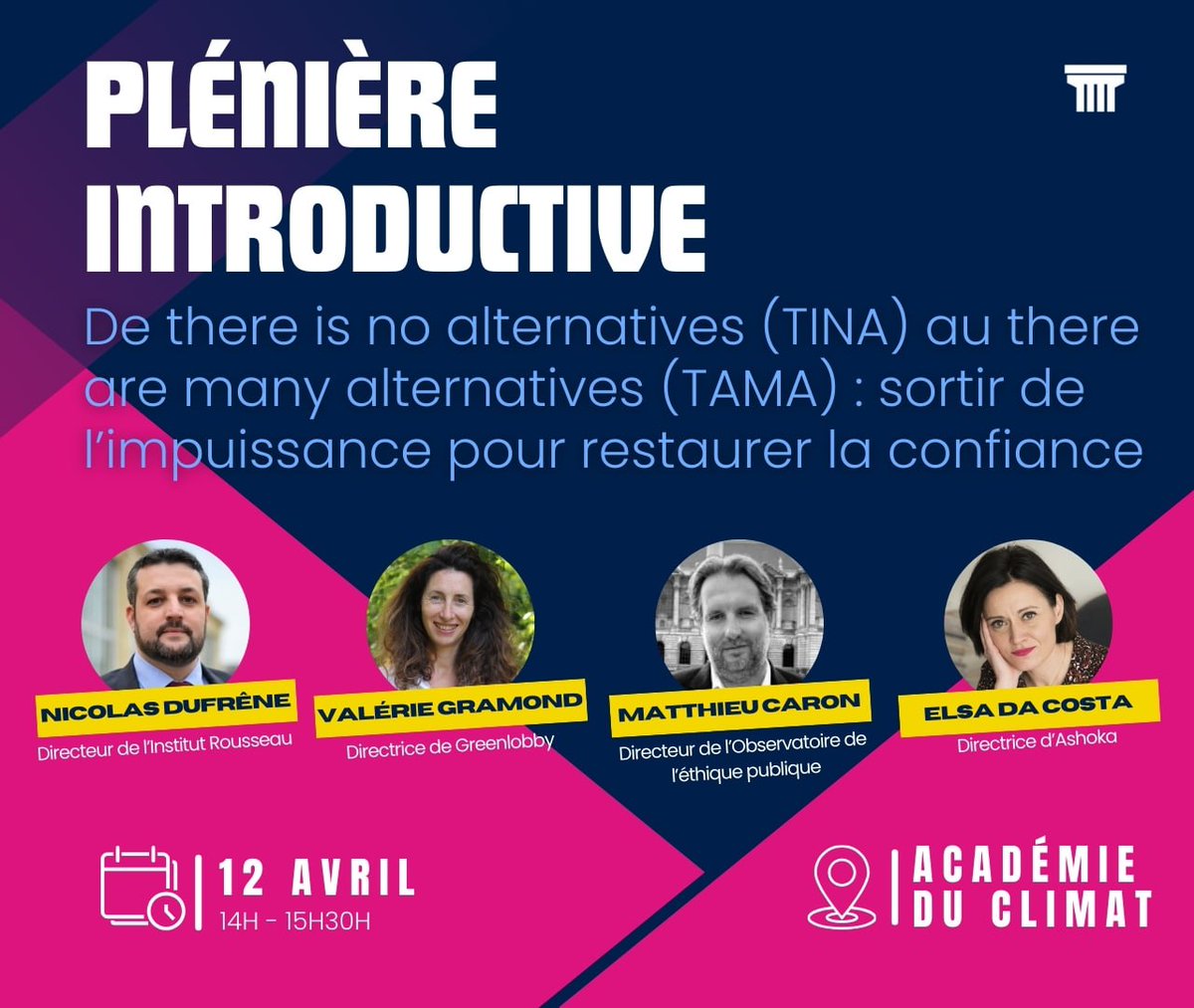 Au plaisir de vous voir nombreux ce samedi 12 pour les 5 ans de l'Institut Rousseau ! 
Nous interviendrons avec <a href="/elsagrangier/">🌷𝗘𝗹𝘀𝗮 𝗗𝗮 𝗖𝗼𝘀𝘁𝗮</a> <a href="/ValerieGramond/">Valerie Gramond</a> et Matthieu Caron sur le thème :