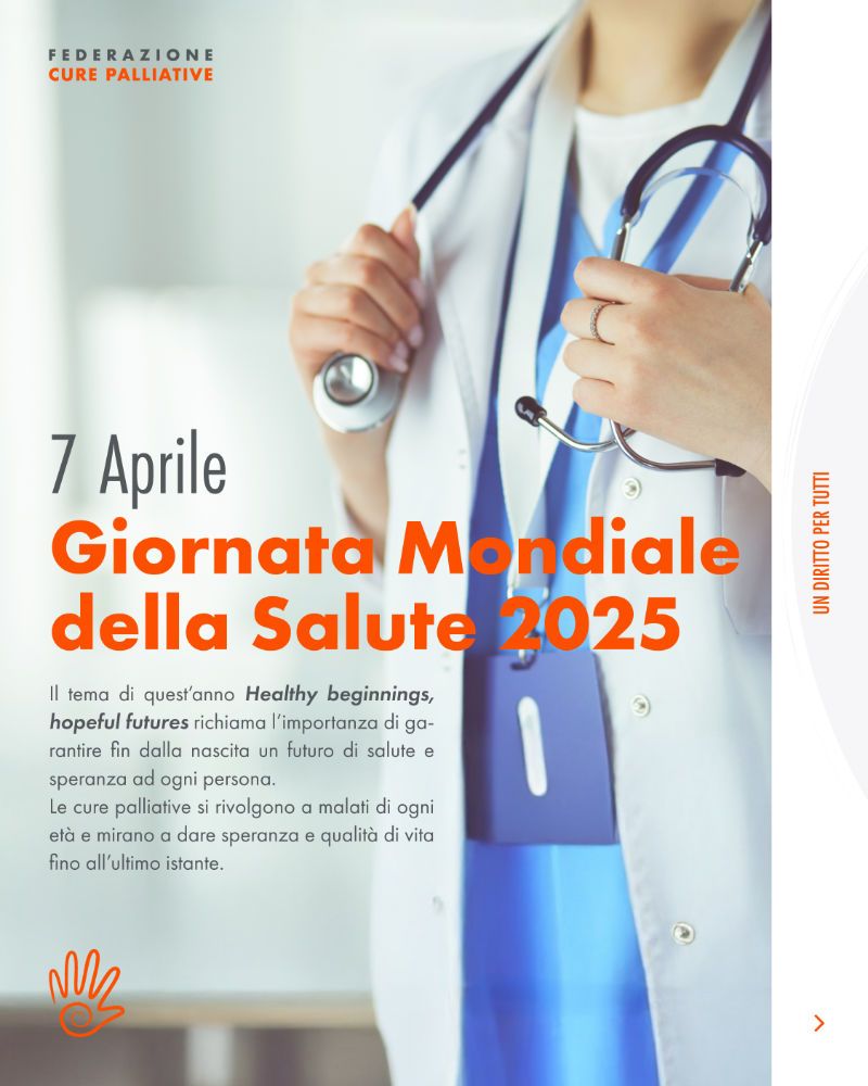 Oggi è la #GiornataMondialeDellaSalute promossa dall’OMS. Il tema del 2025  “Healthy beginnings, hopeful futures” sottolinea l’importanza di garantire a ogni persona, fin dalla nascita, un futuro di salute, dignità e speranza. 
#CurePalliative 
fedcp.org/news/giornata-…