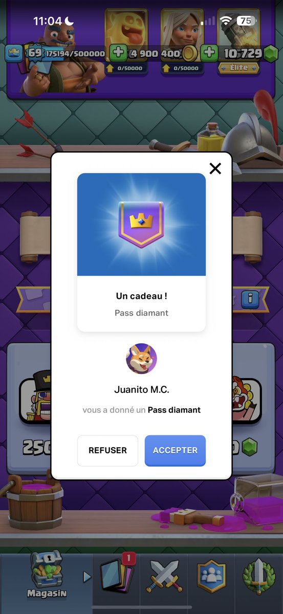 Lightning ✨ (@cr_light4) on Twitter photo Un grand merci à <a href="/CalebC10_E/">Caleb10</a> pour le pass offert suite à ma participation avec <a href="/PilaresGaming/">3 Pilares Gaming</a> à la <a href="/CR_Supremacy/">Supremacy League</a> féminine ! 🤩🫶🏻
#ClashRoyale Un grand merci à <a href="/CalebC10_E/">Caleb10</a> pour le pass offert suite à ma participation avec <a href="/PilaresGaming/">3 Pilares Gaming</a> à la <a href="/CR_Supremacy/">Supremacy League</a> féminine ! 🤩🫶🏻
#ClashRoyale