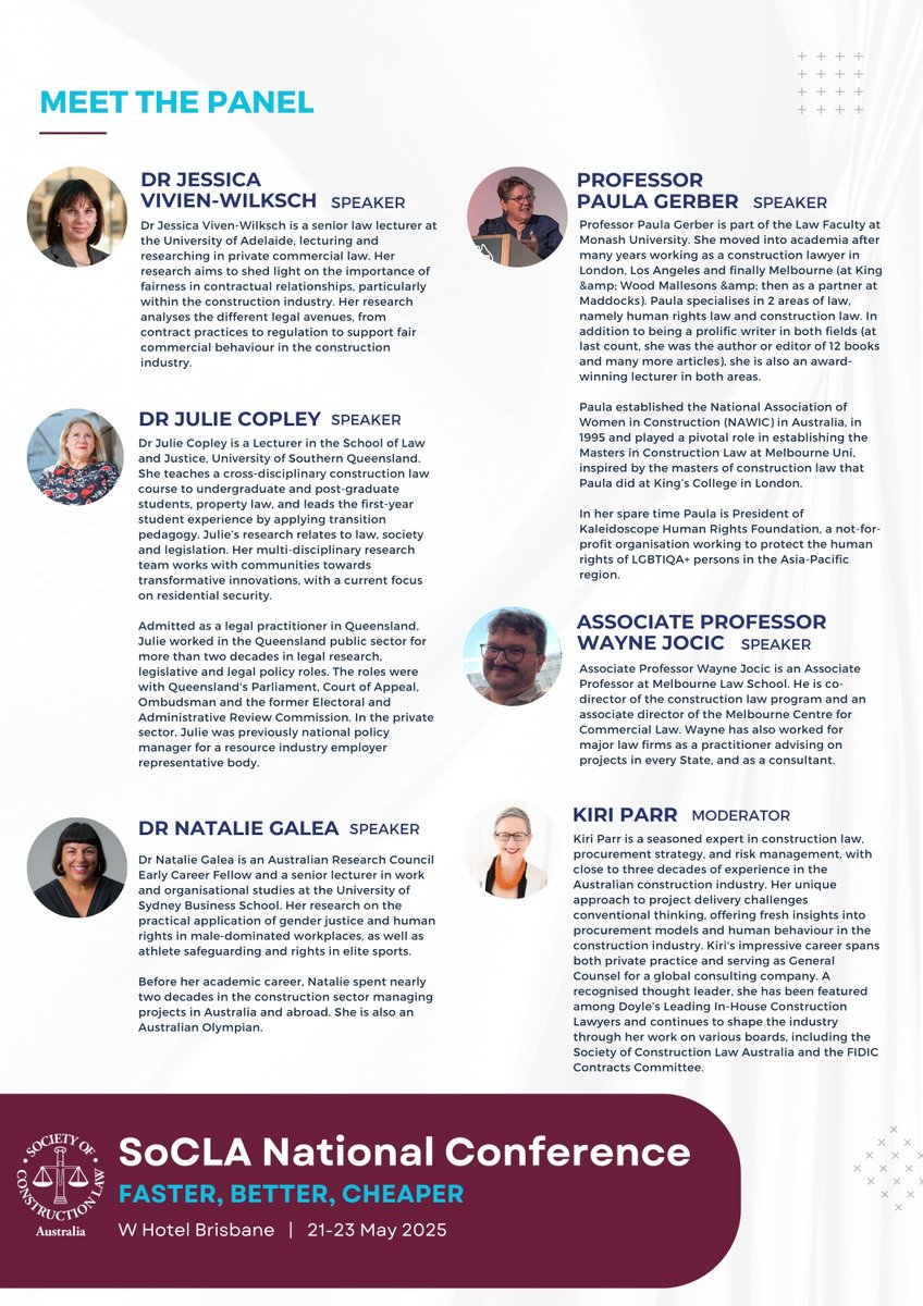 SoCLA National Conference 2025
21-23 May  |  Brisbane QLD

Check out this OUTSTANDING Academic Panel:
"The Pushmi-Pullyu - Tales of Adventure and Exploration from Academia"

Tickets: lnkd.in/g7BzX9w8
Program: lnkd.in/gbEhtk_Z

#SoCLA2025 #FasterBetterCheaper