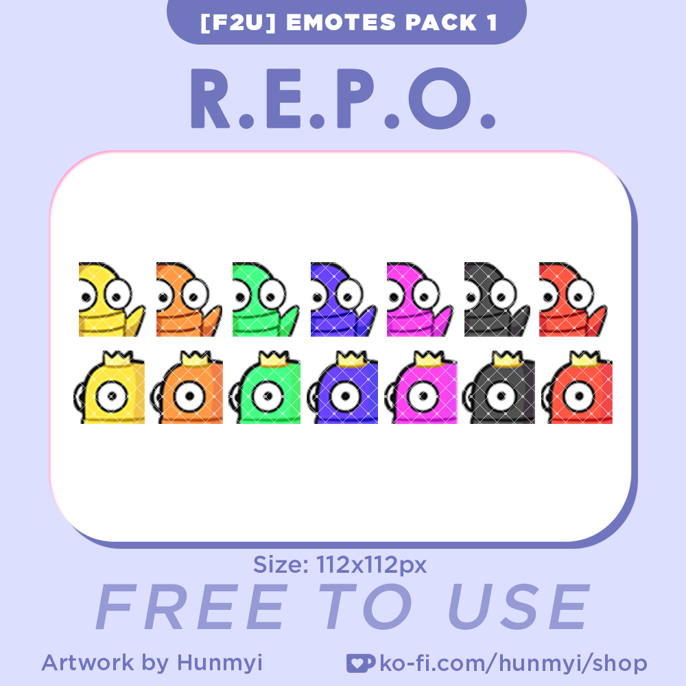 Hunmyii's tweet image. [P2U] R.E.P.O. Emotes pack #1 by Hunmyi
ko-fi.com/s/44ff55ecab
[F2U/FREE] R.E.P.O. Emotes pack #1
ko-fi.com/s/5bae67a896

#REPO #repogame