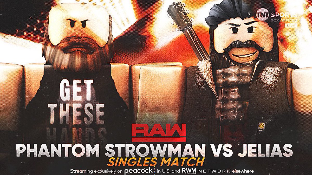 ROBLOXWWE25_'s tweet photo. Monday Night Raw | April 7th | 6:00PM EST
@obsessedwjunior takes on @zughh_ in Singles Action.
#NoahCorbin takes on #UahLee
@PhantomRW is set to face @JasonEffectRW
#PineCrews goes up against #Jesaro
You dont wanna miss it! Tune in tonight at 6ET/5CT on the WWE Network. ๐ https://t.co/zfxsJXryok