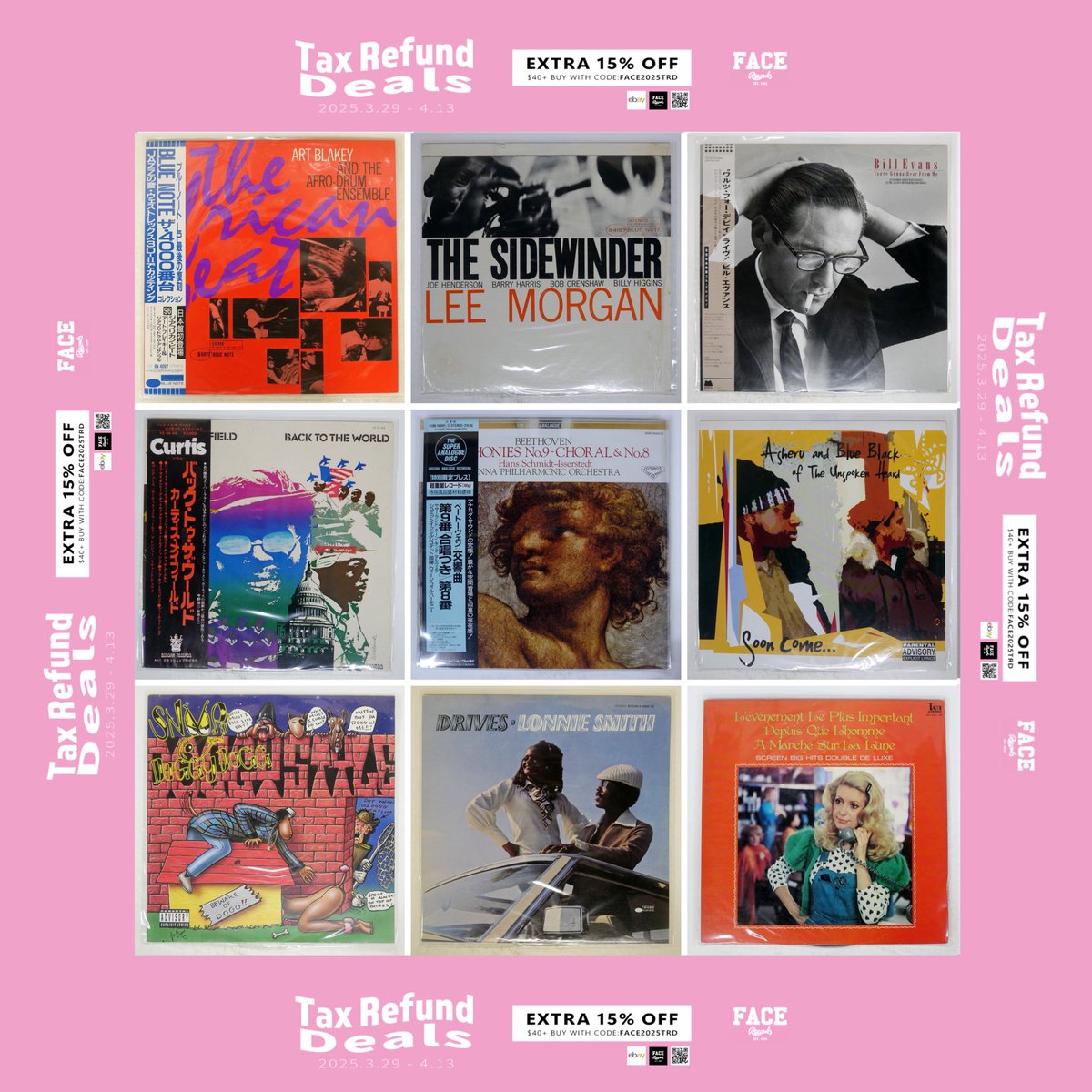 facerecordstyo's tweet image. Don't miss out on our 2025 SPRING SALE 🌸
Get an extra 15% off on selected items like BEATLES EP COLLECTION and more! Use code FACE2025TRD at checkout. Hurry, sale ends on 2025/04/13! 🎶🛍️

▼store page▼
x.gd/xpcjW

#SpringSale #DiscountDeal  #eBay  #facerecords
