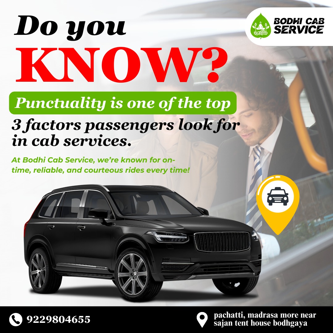 Bodhicabservice's tweet image. Punctuality matters. At Bodhi Cab Service, we ensure on-time, reliable, and comfortable rides you can trust.

#BodhiCabService #OnTimeRides #ReliableCabService #BodhgayaTaxi #PunctualCabs #TravelWithEase #SafeAndTimelyRides #CabServiceBodhgaya #ComfortableTravel