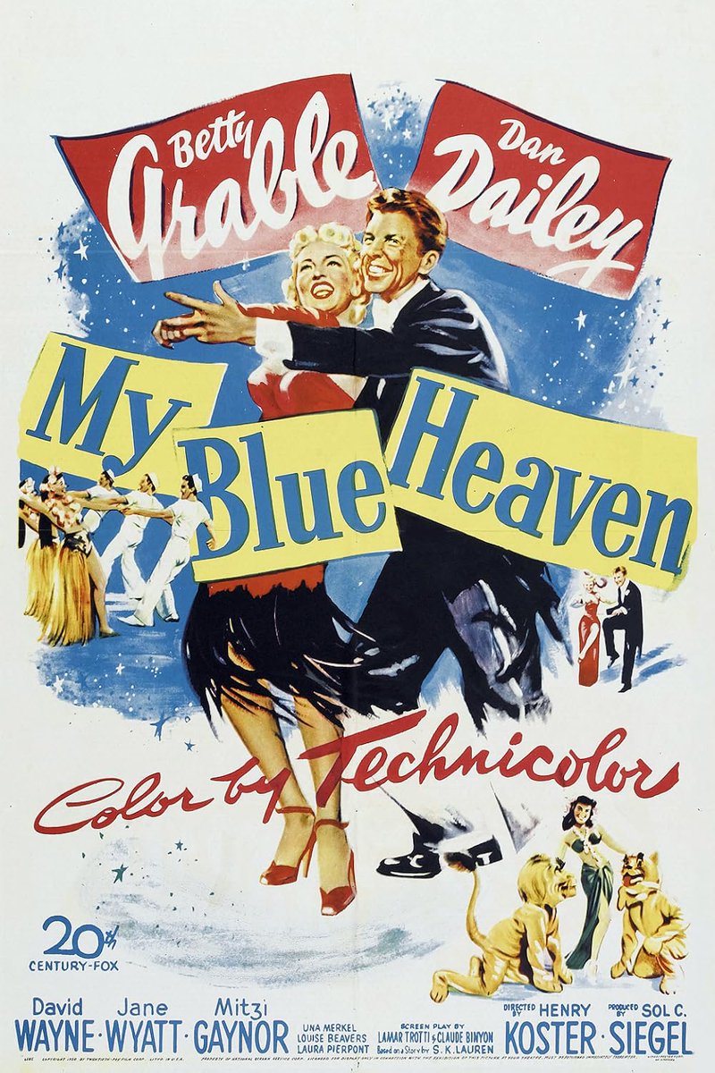 Disneyfan9523's tweet photo. I Just Watched On Movies Anywhere Is My Blue Heaven In Honor Of The Film's 75th Anniversary This Year And It It Was Amazing!  #MyBlueHeaven #MyBlueHeaven1950 #BettyGrable #DanDailey  #20thCenturyStudios #20thCenturyFox  #Disney #D23   #WaltDisneyArchives #MoviesAnywhere https://t.co/QUmHHbujJ6