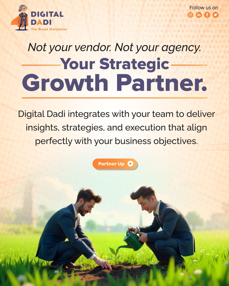 digitaldadi's tweet image. We don&apos;t just provide services.

Our best client relationships happen when we become an extension of your team—deeply understanding your business and collaborating toward shared goals.

#MarketingPartners #TeamExtension #DigitalMarketing #Digitalmarketingservices #Digitaldadi