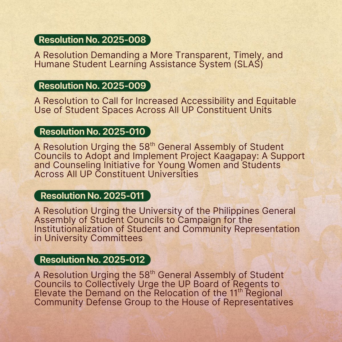 UP Office of the Student Regent tweet media