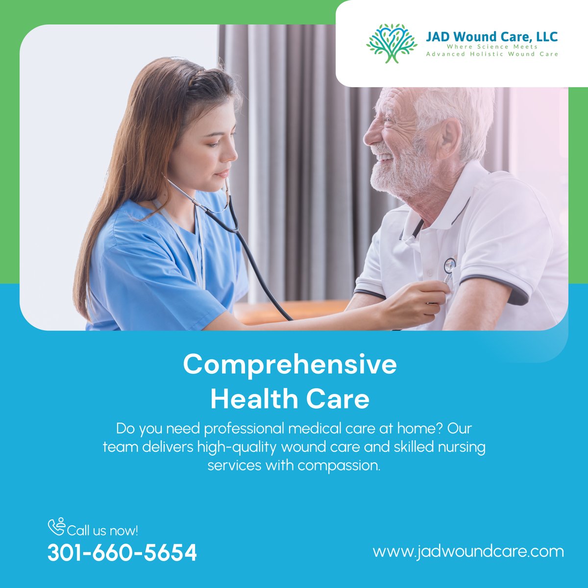 jadwoundcare's tweet photo. From wound treatment to skilled nursing, we’re here to support your health journey. Call JAD WOUND CARE LLC today for expert care!

#ColumbiaMD #WoundCareServices #ExpertCare https://t.co/7cyspIcC4M