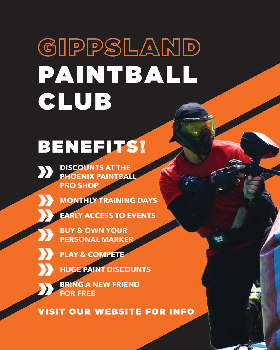 DM me if you are keen to get involved with regular paintball, even if you are not from Gippsland, and I can connect you with other clubs!