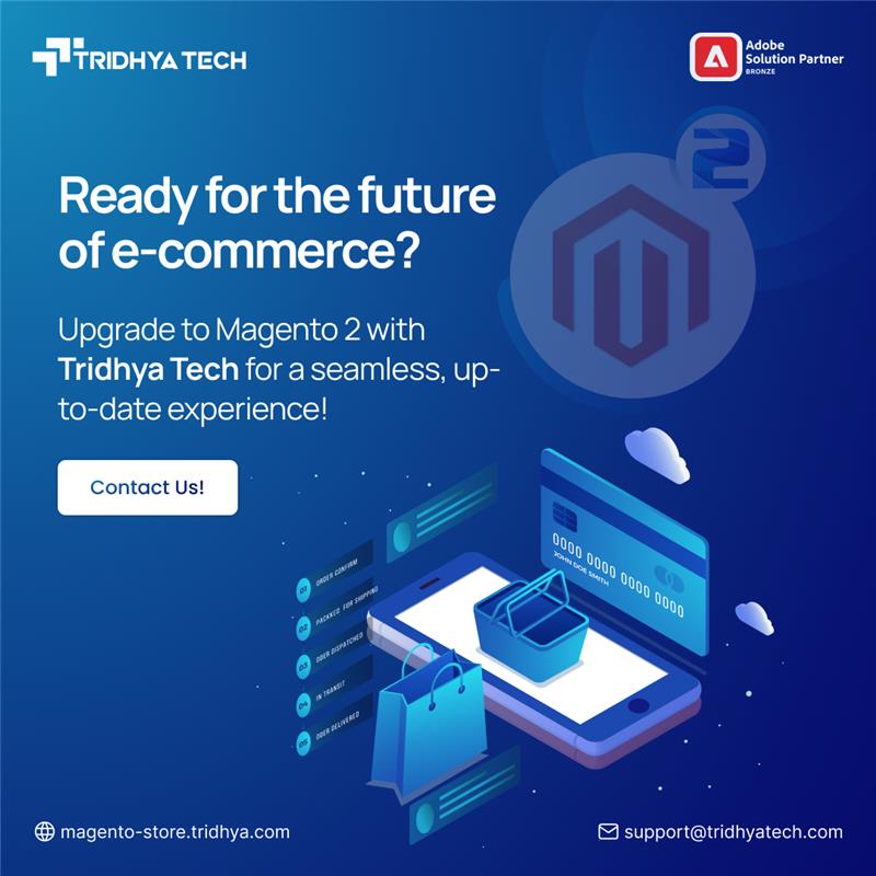 TridhyaT's tweet image. Upgrade to Magento 2 with us and unlock seamless performance, security, and scalability!
Tridhya Tech Limited ensures a seamless transition to the latest version!
magento-store.tridhya.com/magento-upgrad…
#TridhyaTech #MagentoUpgrade #Magento2 #MagentoDevelopment #EcommerceOptimization