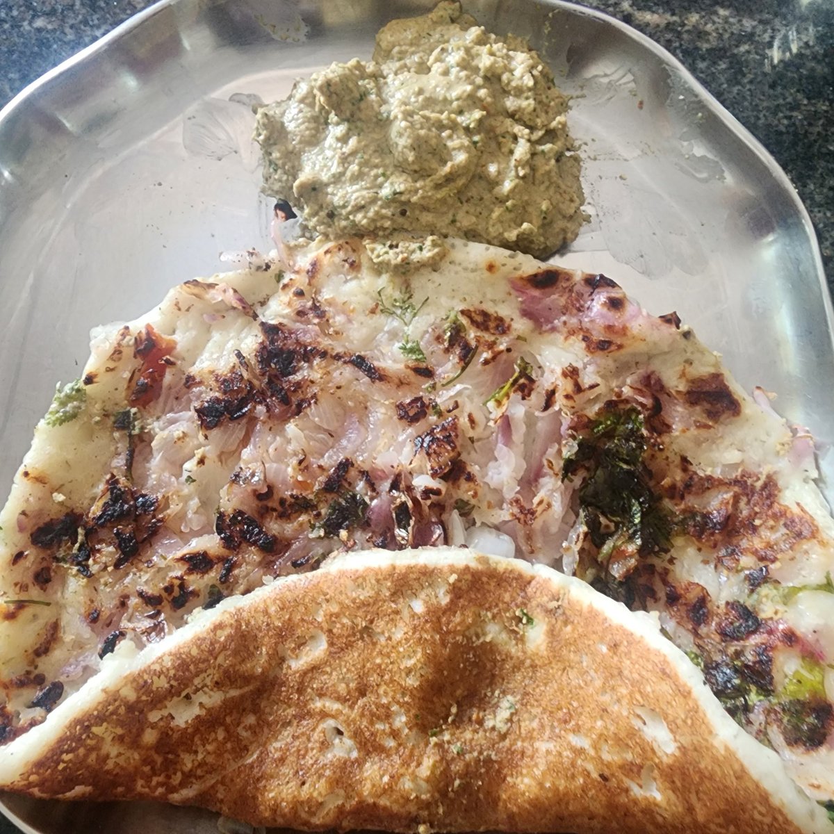 nareshchandrac's tweet photo. Today's breakfast: Food Post
Onion Dosaรจ and Idlis alongside Chutney and Sambar and Masala Vade. ๐ Delicious Food. ๐๐
#Breakfast
#NotHomeFood #MessFood https://t.co/XEYDGecGza