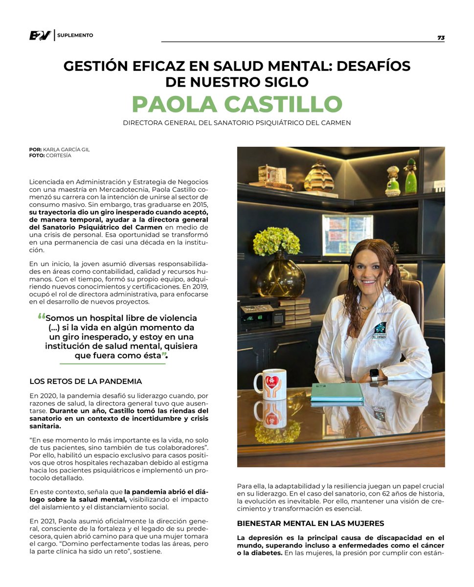 b2v_mx's tweet photo. La depresión es la principal causa de discapacidad en el mundo, superando incluso a enfermedades como el cáncer/diabetes. En las mujeres, la presión por cumplir con estándares de perfección agrava el problema. #PaolaCastillo
📷 Descubre el artículo, pág.73
https://t.co/Ol613uqYt2 https://t.co/a4s0YwFeSp