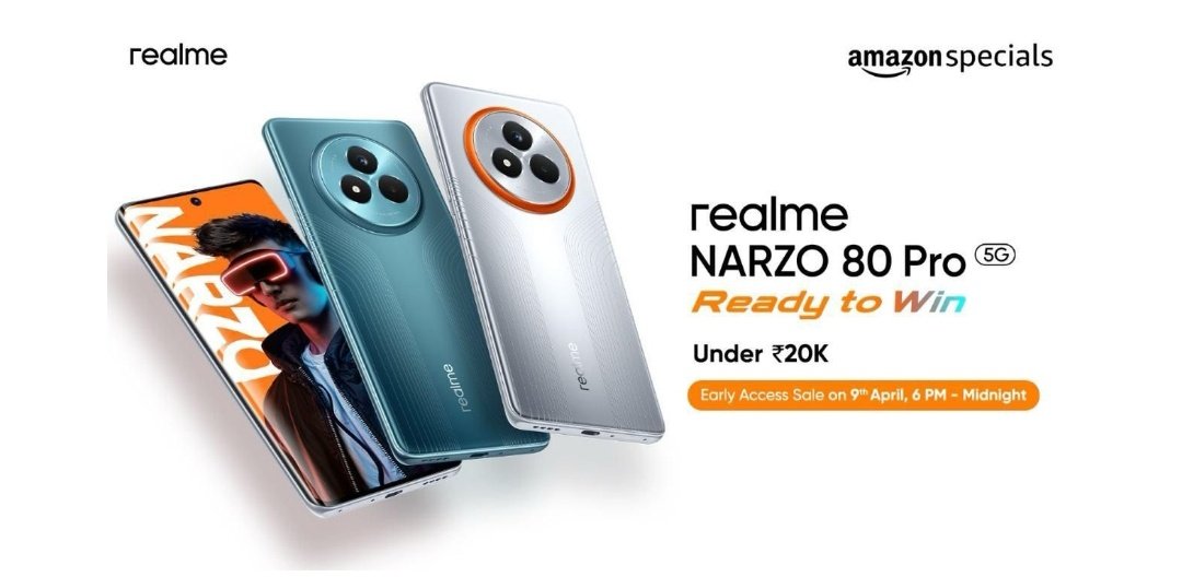 techdot23's tweet image. realme Narzo 80 Pro 5G and 80x 5G to Debut with Exclusive Sale Discounts and Student Offers.
realme Narzo 80 Pro 5Grealme Narzo 80x 5G exclusive student benefit Narzo 80 Pro 5GNew Delhi, April 07, 2025 #realmeNARZO80Pro5G #narzo80x #techdot