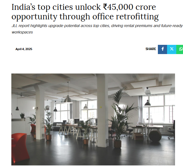ChennuSridhar's tweet image. #HyderabadRealEstate  

As India plans a ₹45,000 cr office retrofit push, Hyderabad stands out with ₹7,010 cr investment potential across 95.7M sq. ft in zones like #HitecCity &amp;amp; #Gachibowli—transforming outdated offices into smarter, greener, and tenant-friendly workspaces