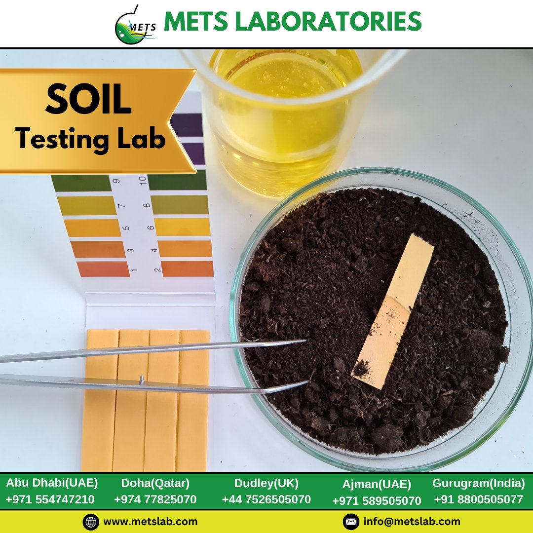 MetsLab_'s tweet image. Planning a construction, landscaping, or agricultural project?
Start strong from the ground up with expert analysis from our Soil Testing Lab!

Get your soil tested by METS Laboratories today!

#SoilTestingLab #ConstructionTesting #AgricultureTesting #SoilAnalysis #testinglab