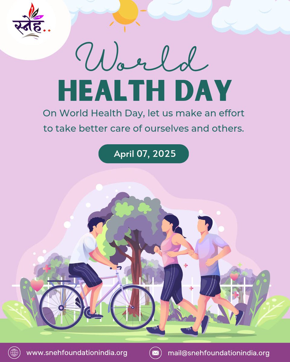 🌍World Health Day 2025: Healthy Beginnings, Hopeful Futures🌍
This year’s WHO theme aligns with Project Vatsalya by SNEH Foundation, focusing on maternal &amp; newborn care in underserved communities. Let’s also care for our health, mind, body &amp; soul.
#WorldHealthDay #SNEHFoundation