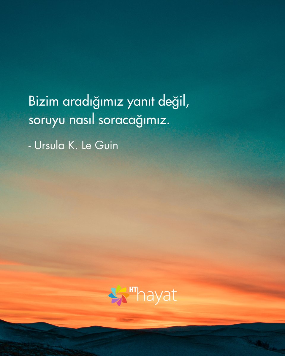 Günaydın! Yeni bir haftaya başlarken belki de en çok ihtiyacımız olan şey, hemen cevapları bulmak değil... doğru soruları sormayı öğrenmek. Kendimize, hayata, birbirimize. 🌀

#gunaydin #haftabasi #alinti #ursulakleguin