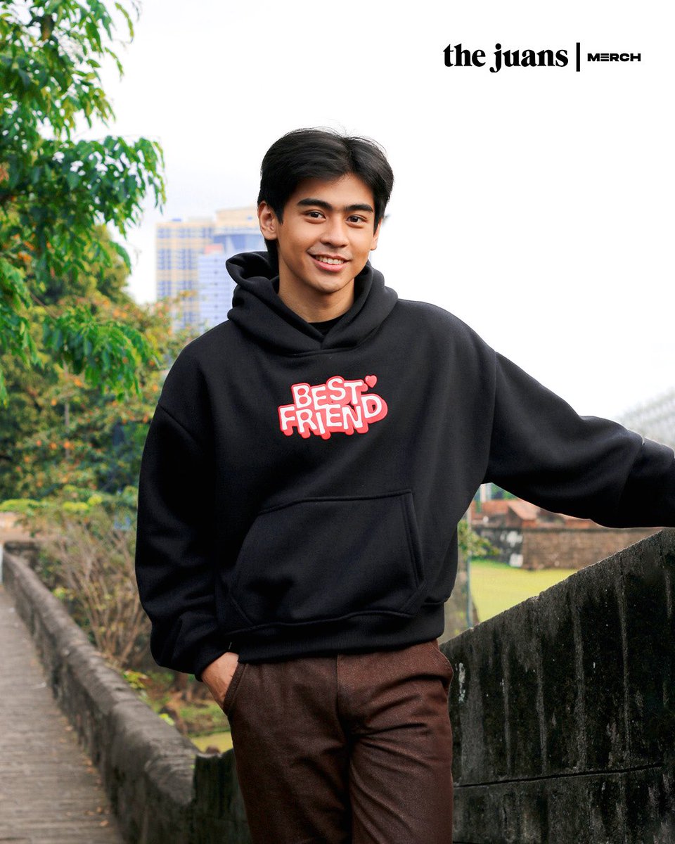 [#TheJuansMerch] RJ makin’ this limited edition #bestfriend hoodie a must-have! 😎 Check out yours now on our online shops! 🛒

Tiktok 🔗 : tiktok.com/@thejuansmerch
Shopee 🔗 : shopee.ph/thejuansmerch